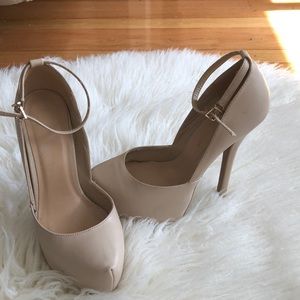 Beige Platform Heels